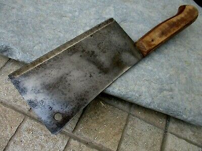 Vintage Handmade Old Meat Cleaver Butcher Carbon Steel Knife Tool Chef Chopper - Fresh Stock Dated January 2026