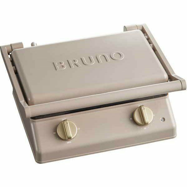 BRUNO BOE084-Greige Grill Sandwich Maker Double Bread NEW from JAPAN - Fresh Stock Dated February 2026