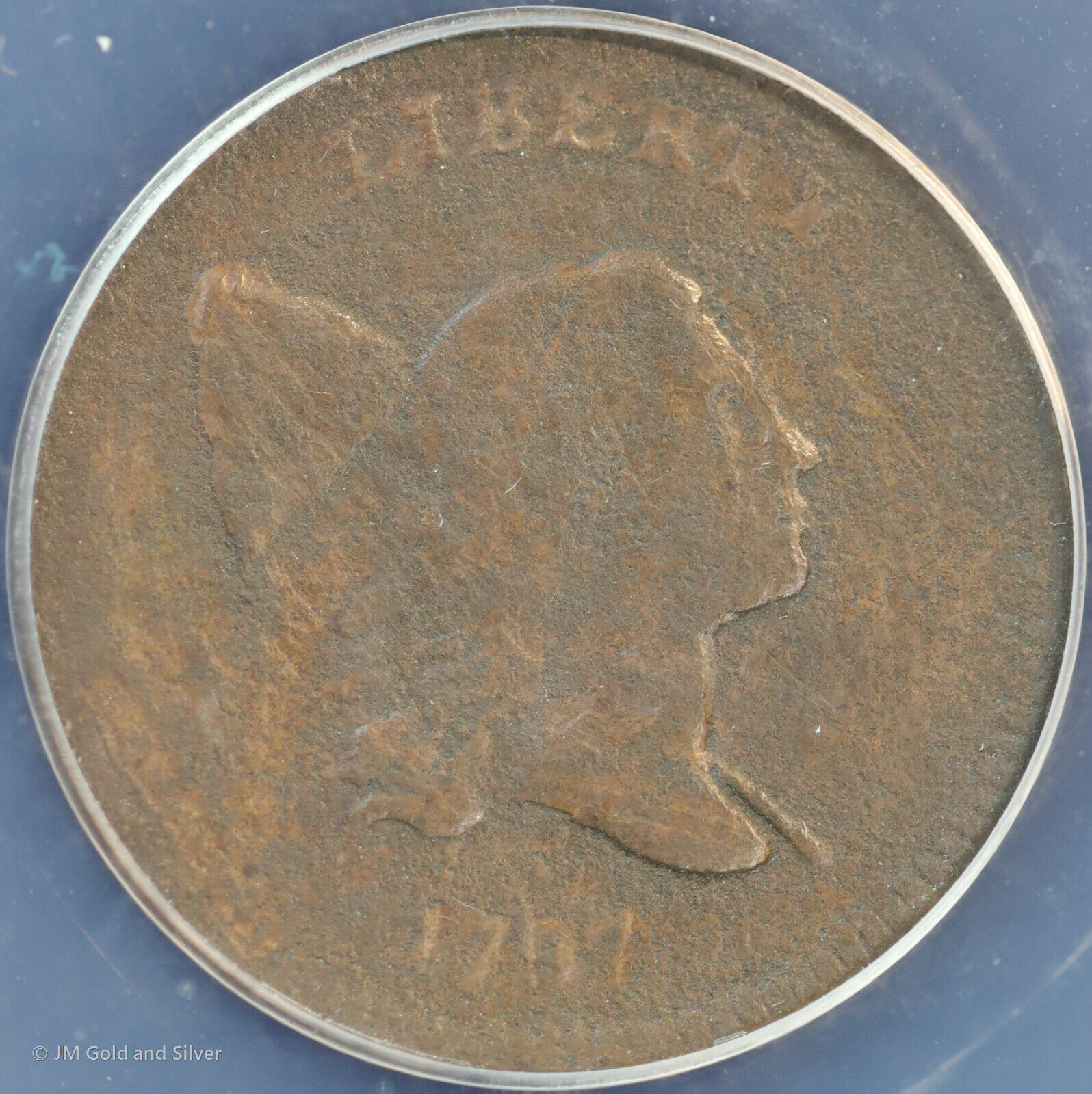 1797 1/2C Braided Hair Half Cent Plain Edge C-1 1 Above 1 ANACS Good 4 Details - Fresh Stock Dated December 2025