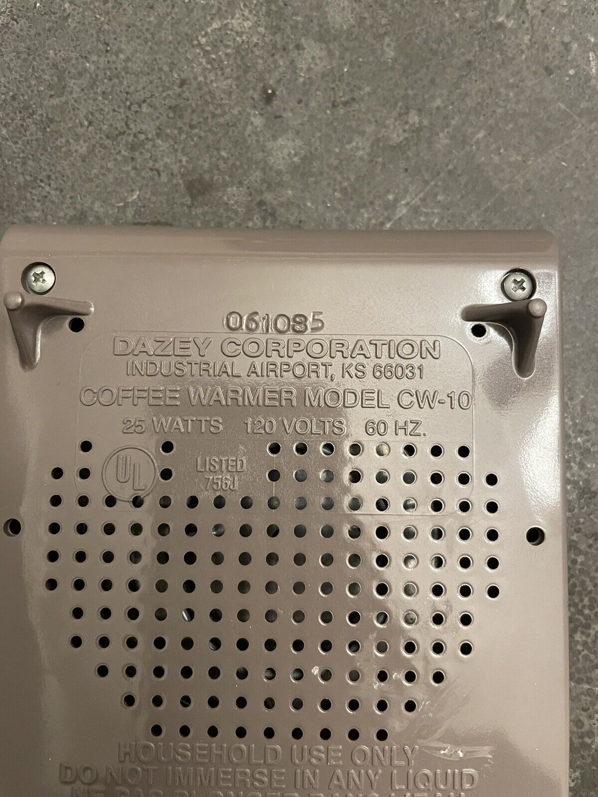 Vintage Dazey 25 Watt Coffee  Tea Soup Cup Mug Beverage Warmer CW-10 Made in USA - Fresh Stock Dated February 2026