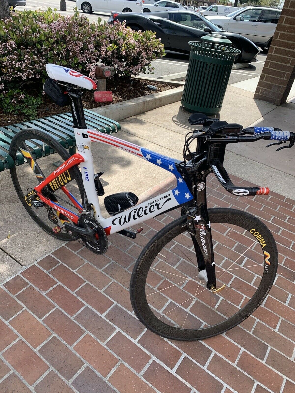 Wilier Time Trial bike US National UHC Team Twin Blade Ultegra & Corima Wheels - Fresh Stock Dated December 2025