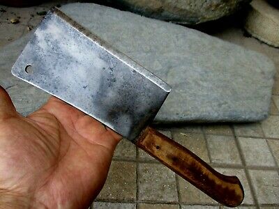 Vintage Handmade Old Meat Cleaver Butcher Carbon Steel Knife Tool Chef Chopper - Fresh Stock Dated January 2026