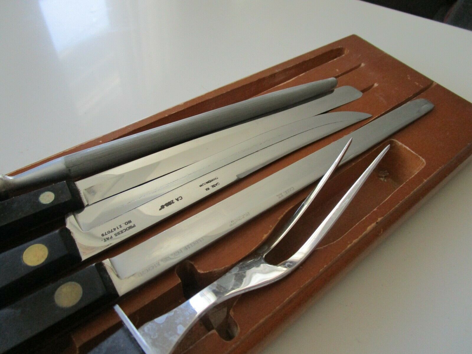 RARE VINTAGE CASE XX 5 PIECE KITCHEN KNIFE SET WITH WOOD CASE - Fresh Stock Dated January 2026