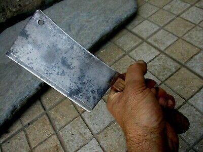 Vintage Handmade Old Meat Cleaver Butcher Carbon Steel Knife Tool Chef Chopper - Fresh Stock Dated January 2026