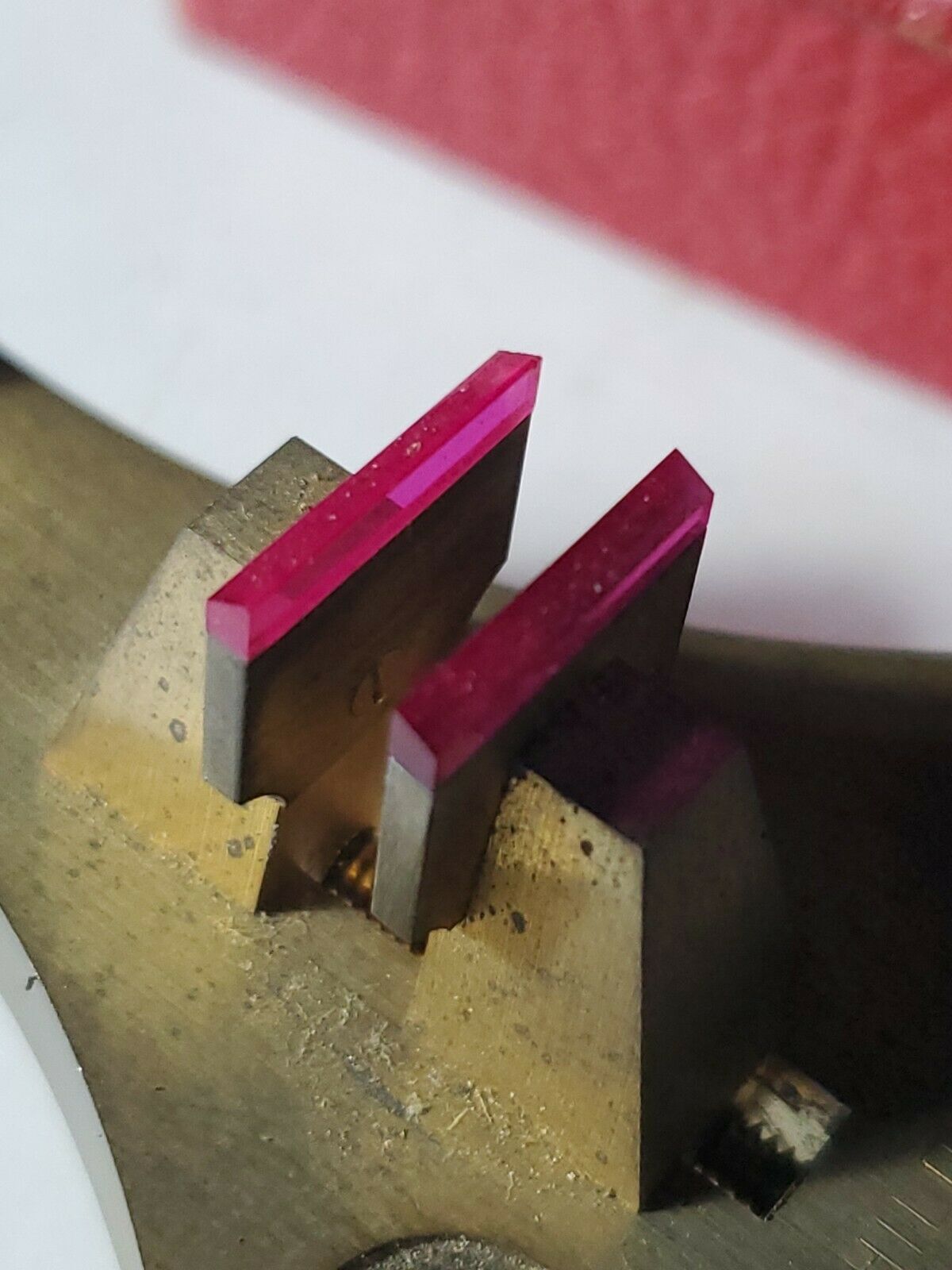 vintage antique watchmakers balance poising tool swartchild w/sight Level, ruby - Fresh Stock Dated December 2025