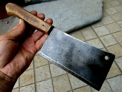 Vintage Handmade Old Meat Cleaver Butcher Carbon Steel Knife Tool Chef Chopper - Fresh Stock Dated January 2026