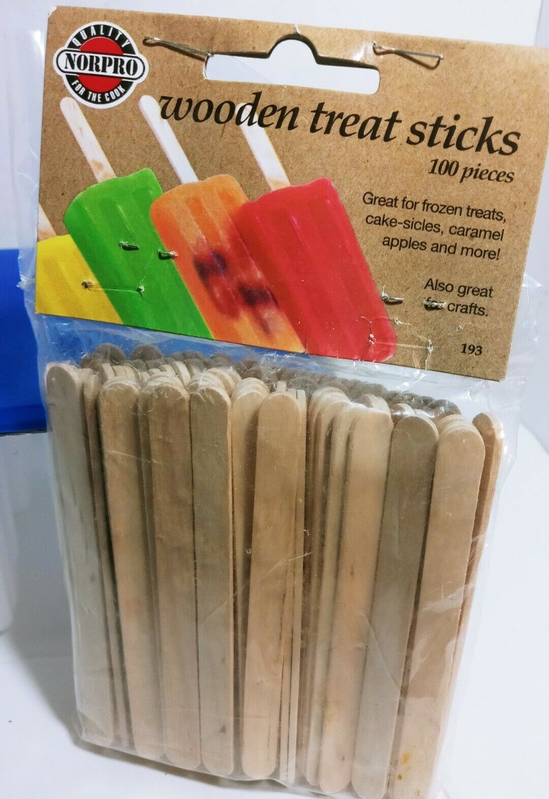Norpro Frozen Ice Pop Maker makes 10 3oz  with 100 Wooden Treat Sticks. BPA Free - Fresh Stock Dated February 2026