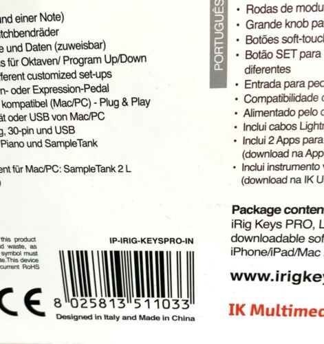 iRig Keys Pro BLACK - Fresh Stock Dated December 2025