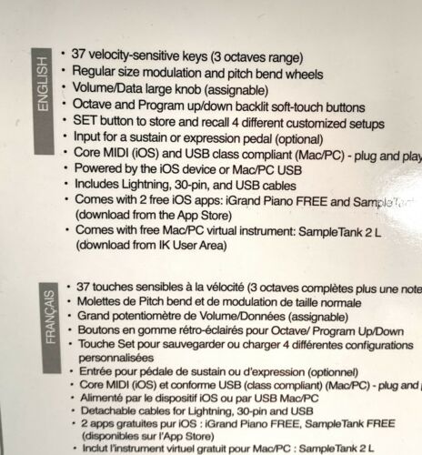 iRig Keys Pro BLACK - Fresh Stock Dated December 2025