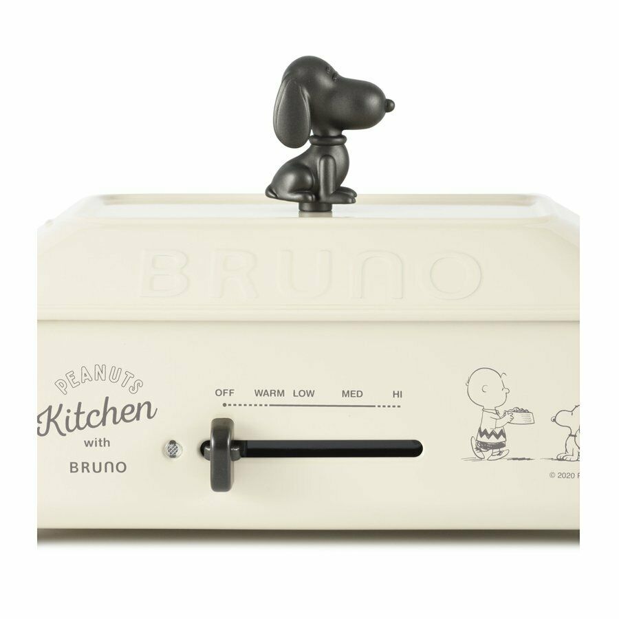 BRUNO PEANUTS Compact Hot Plate 3 Plates, Flat, Takoyaki(Ahijo), Pancake Plates - Fresh Stock Dated February 2026