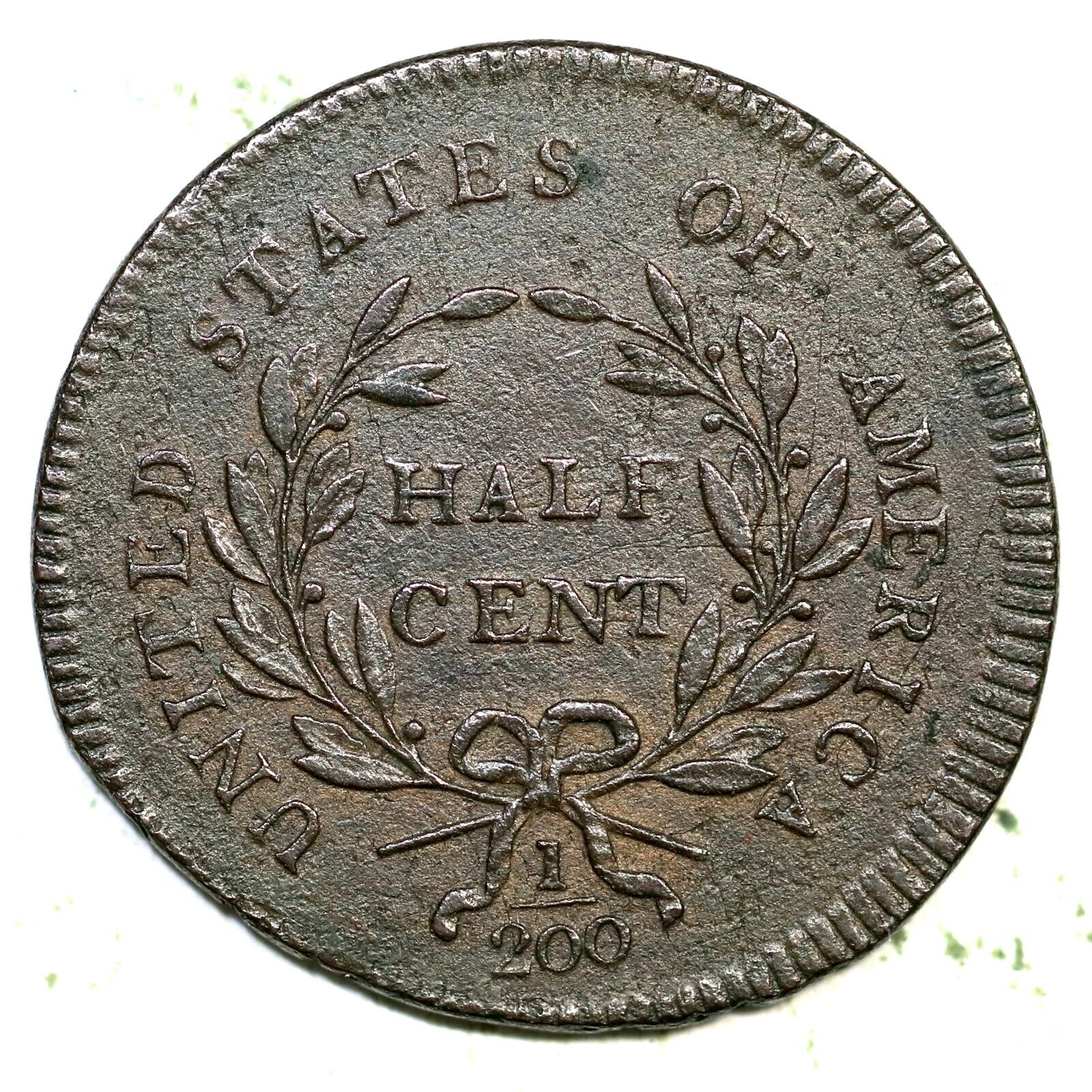 1795 C-6a R-2 Plain Edge No Pole Liberty Cap Half Cent Coin 1/2c - Fresh Stock Dated December 2025