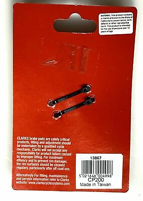 Clarks Road Bike Brake Pads Insert High Performance Compound 52mm New - Fresh Stock Dated December 2025