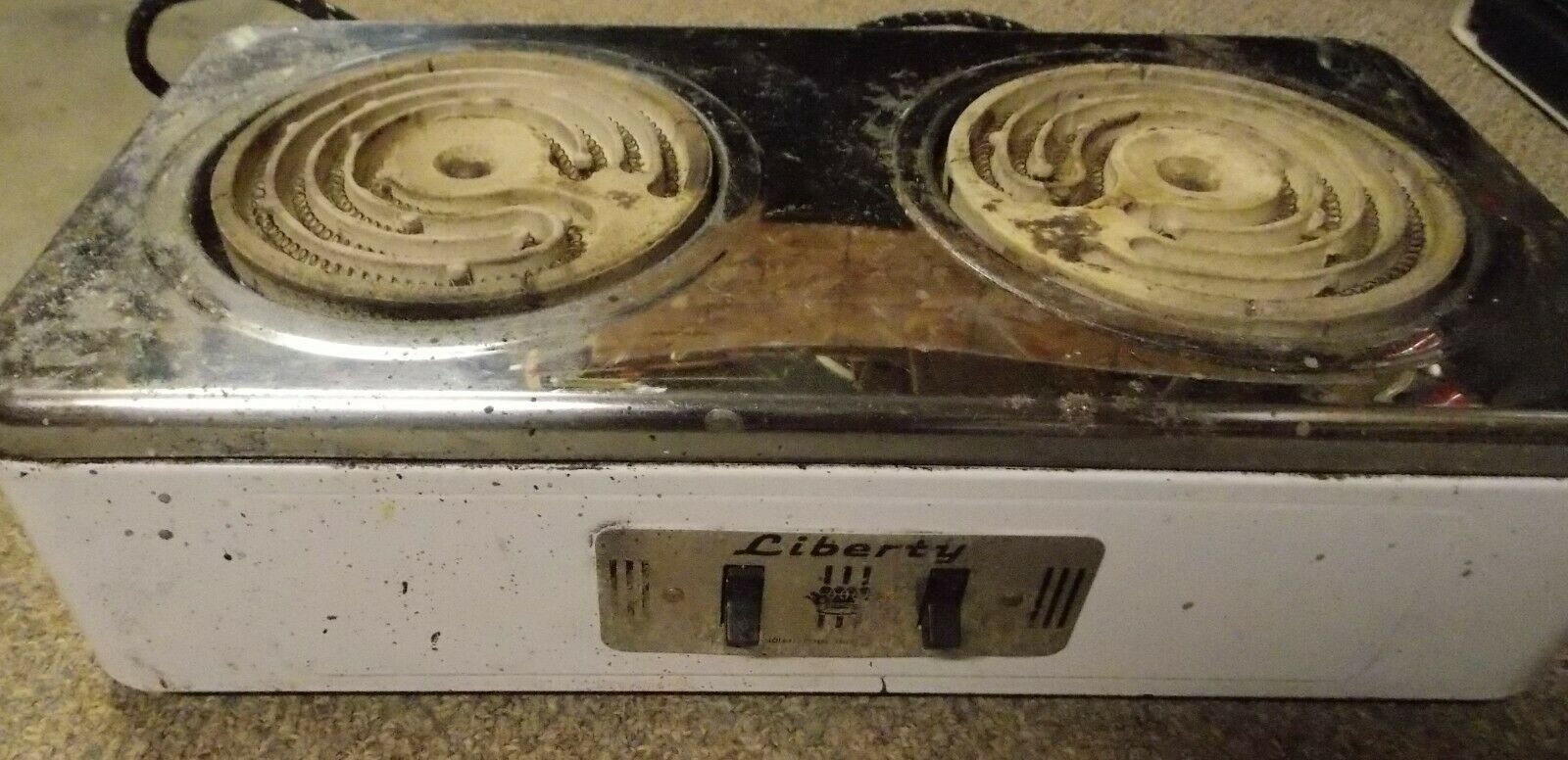 Vintage Liberty Portable Electric Dual 2 Burner Hot Plate - used RARE - Fresh Stock Dated February 2026