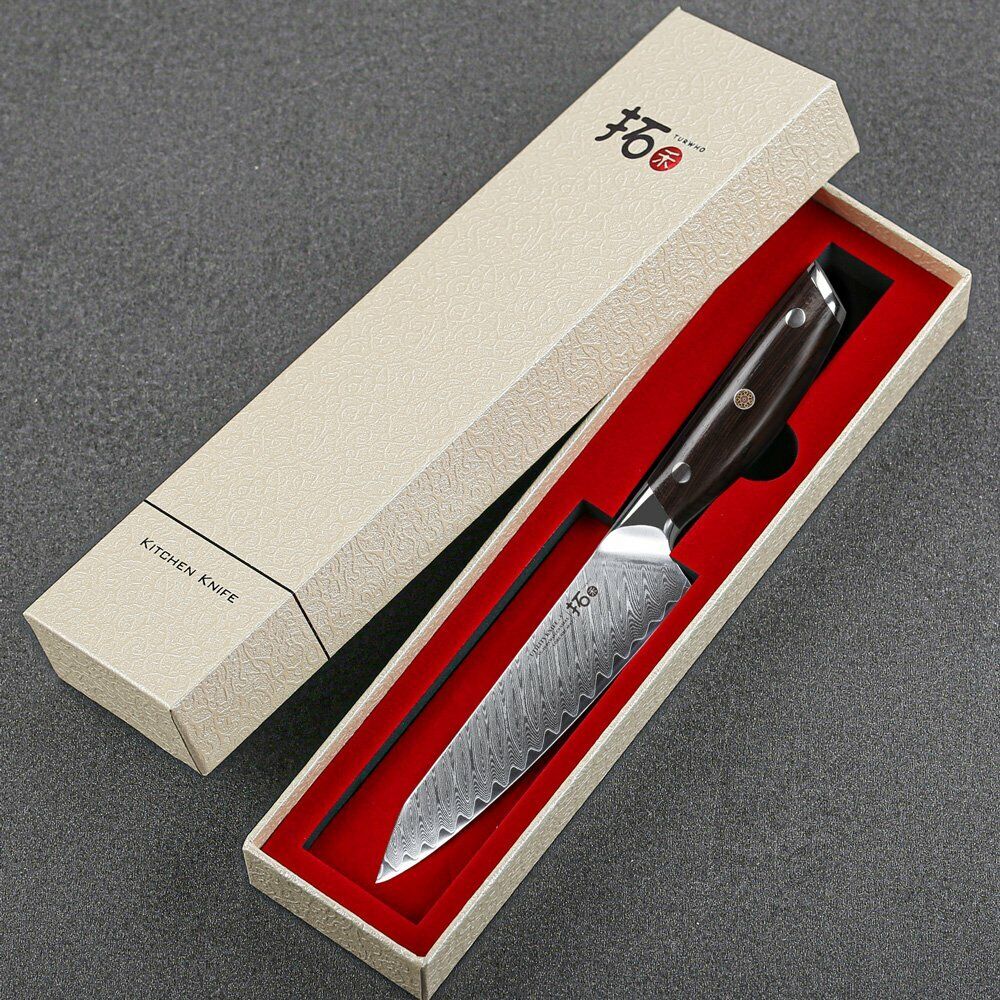 TURWHO 5inch Utility Knife VG10 Damascus Steel Chef Chopper Kitchen Petty Knives - Fresh Stock Dated February 2026