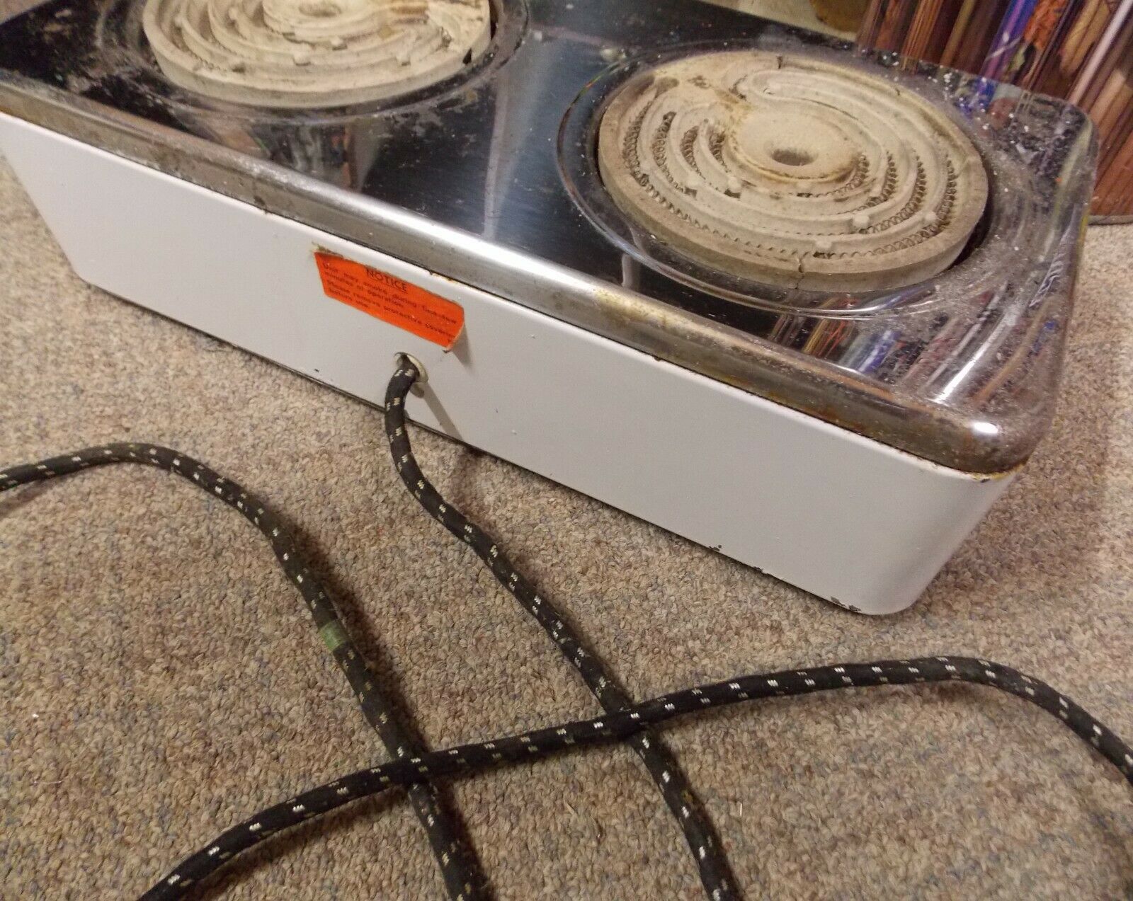 Vintage Liberty Portable Electric Dual 2 Burner Hot Plate - used RARE - Fresh Stock Dated February 2026