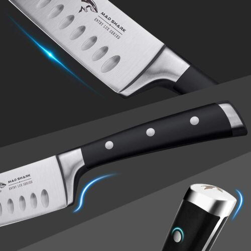 Santoku knife MAD SHARK professional 7 inches restaurants Kitchen Cutlery Japan - Fresh Stock Dated January 2026