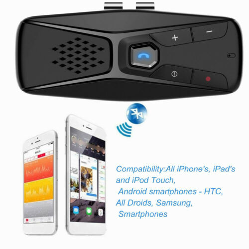 Wireless Bluetooth 5.0 Speakerphone Speaker Phone Visor Clip Hands Free Car Kit - Fresh Stock Dated December 2025