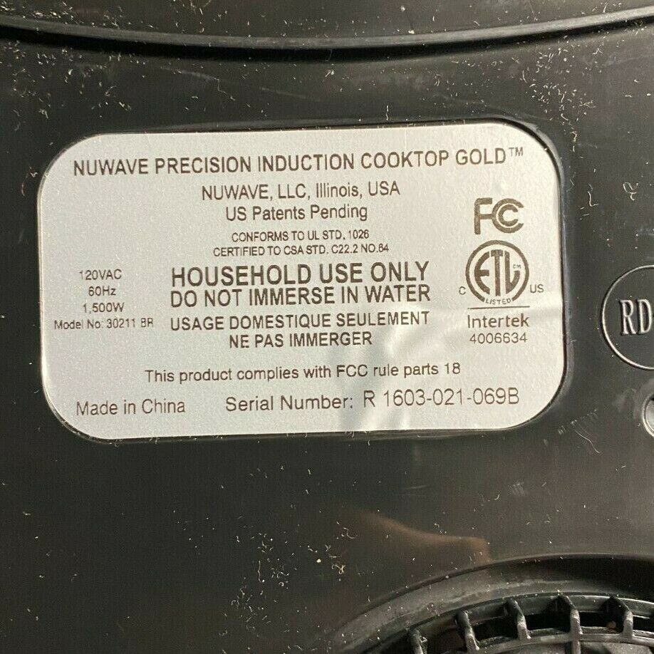 NuWave Precision Induction Cooktop PIC GOLD Portable Stove Burner - Fresh Stock Dated February 2026