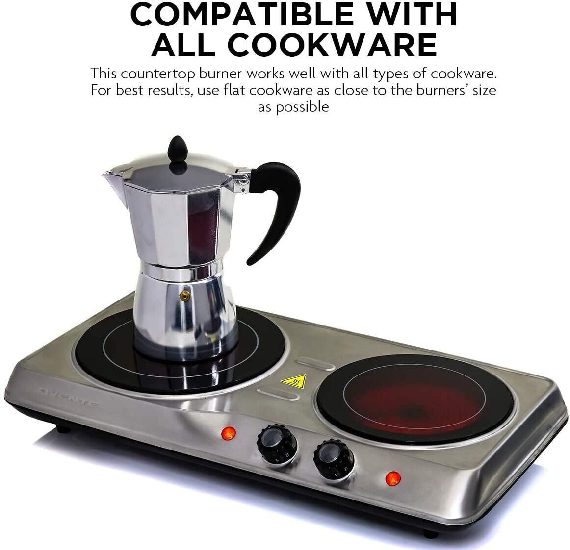 Estufa Cocina Electrica 2 Hornillas Portatil Para Campamento Camping Casa NUEVO - Fresh Stock Dated February 2026