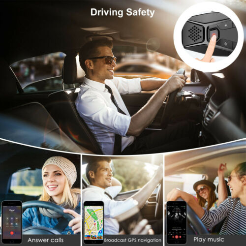 Sun Visor Clip Bluetooth Wireless Handsfree Car Speaker Kit for Dual Phone Dirve - Fresh Stock Dated December 2025