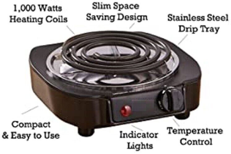 Estufa Electrica Cocina Portatil Para Casa Hornilla Single Burner Outdoor Cooker - Fresh Stock Dated February 2026