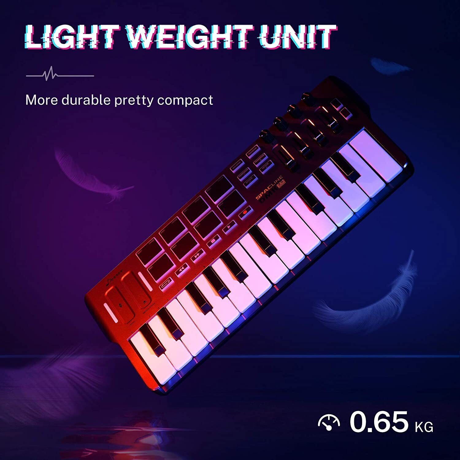 Donner MIDI Keyboard Controller Portable MIDI w/ 25-Keys Tactile Backlit ,DMK25 - Fresh Stock Dated December 2025