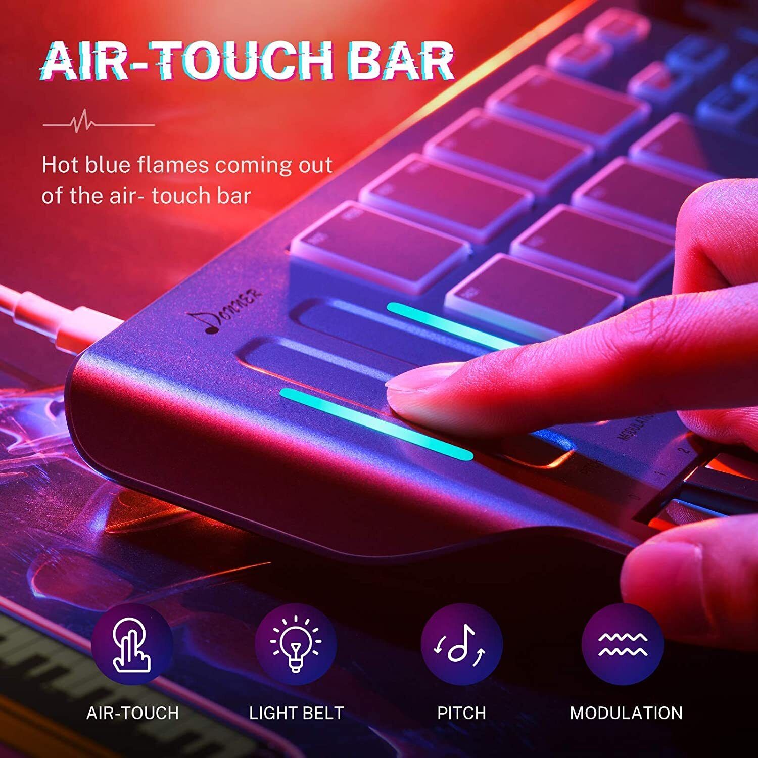 Donner MIDI Keyboard Controller Portable MIDI w/ 25-Keys Tactile Backlit ,DMK25 - Fresh Stock Dated December 2025