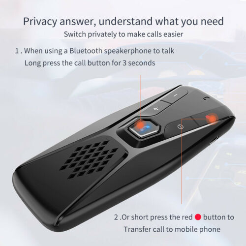 Bluetooth Wireless Handsfree Car Speaker Kit for iPhone/Android Phone/GPS Voice - Fresh Stock Dated December 2025