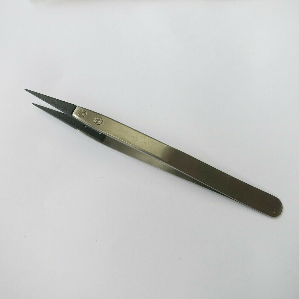 F75991 Steel Tweezer with Pointed Plastic Tip for Changing Watch Battery - Fresh Stock Dated December 2025