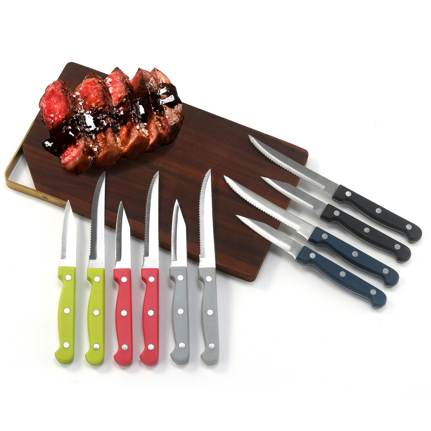 Stainless Steel Serrated Utility Knife and Paring Knife, 2pc set - Fresh Stock Dated February 2026