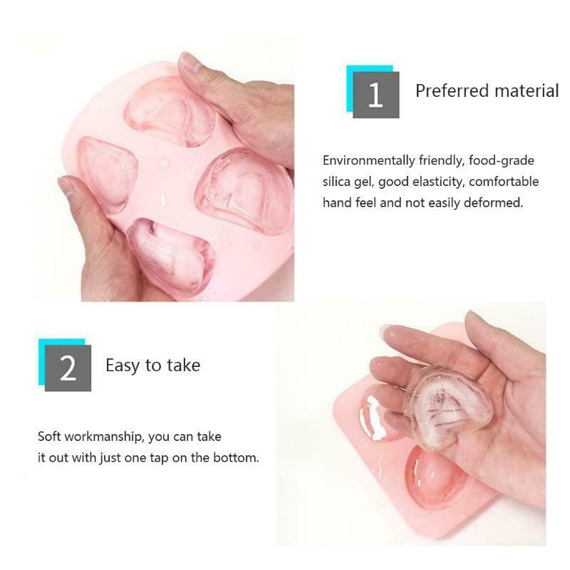 4 Hole Denture Teeth Shaped Ice Cube Mold Silicone Ice Tray DIY Ice Cream Mould - Fresh Stock Dated January 2026