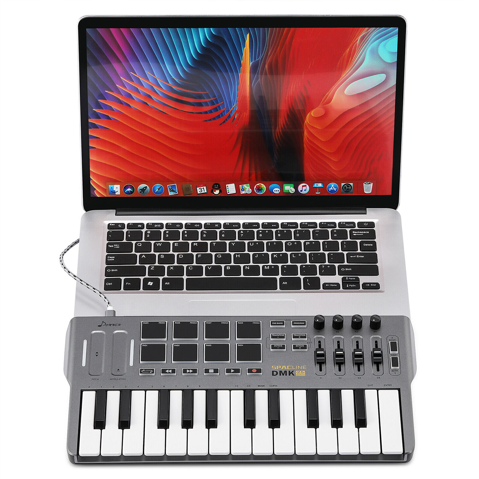 Donner MIDI Keyboard Controller Portable MIDI w/ 25-Keys Tactile Backlit ,DMK25 - Fresh Stock Dated December 2025