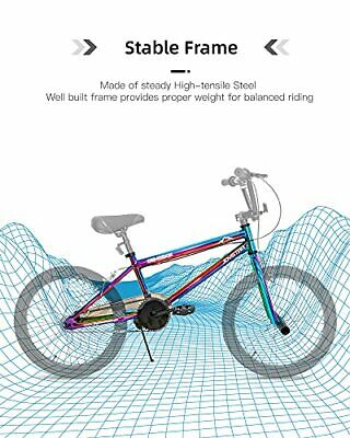 Gemsbok 20 Inch Kids Bike Freestyle BMX Style for Youth and Beginner Oil Slick - Fresh Stock Dated December 2025