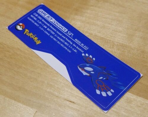 Nintendo Game Boy Advance SP GBA SP Pokemon Type 2 Sticker Label MINT - Fresh Stock Dated February 2026