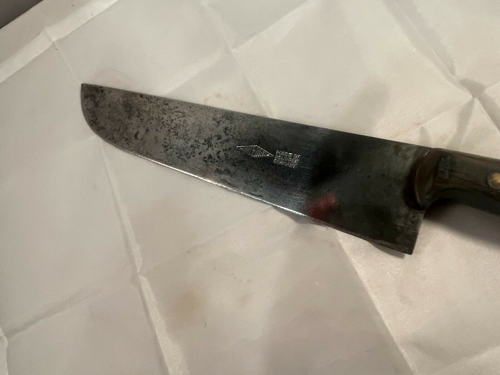 Vtg High Carbon Steel Intedge Chef's Knife, 7 1/2