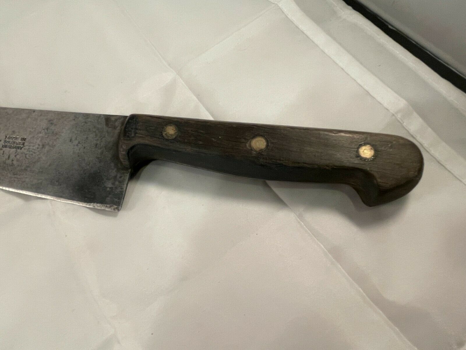 Vtg High Carbon Steel Intedge Chef's Knife, 7 1/2