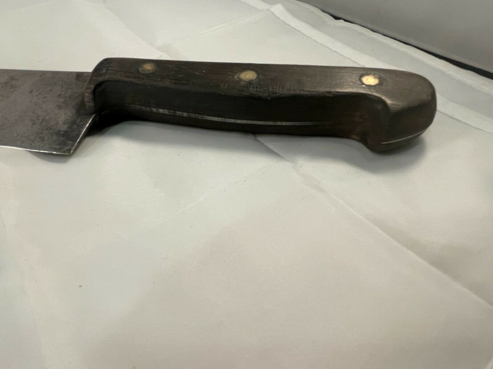 Vtg High Carbon Steel Intedge Chef's Knife, 7 1/2