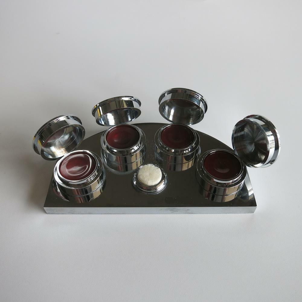 30180-E Deluxe Stainless Steel Oil Cup Stand with 4 Containers Watchmakers Tool - Fresh Stock Dated December 2025
