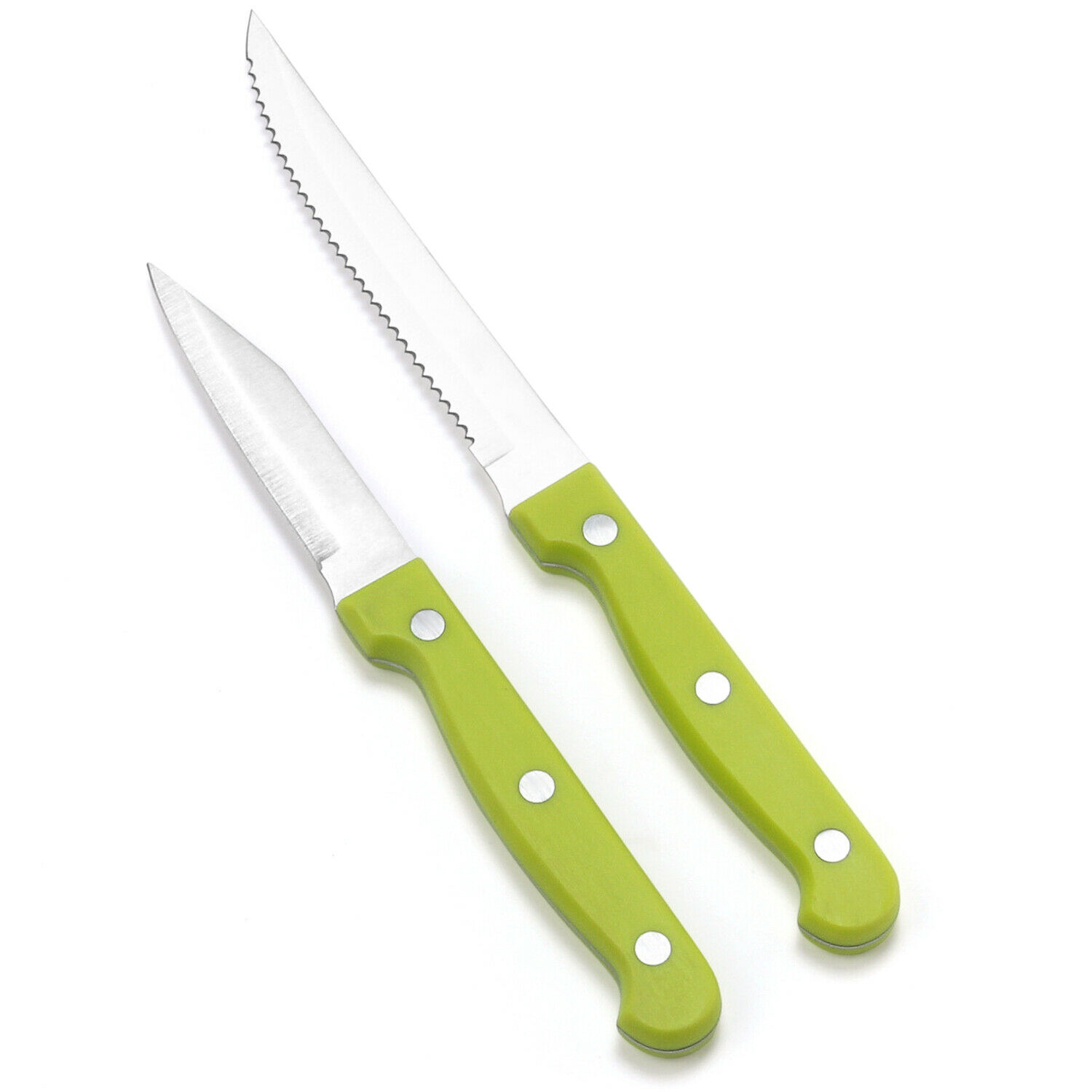 Stainless Steel Serrated Utility Knife and Paring Knife, 2pc set - Fresh Stock Dated February 2026