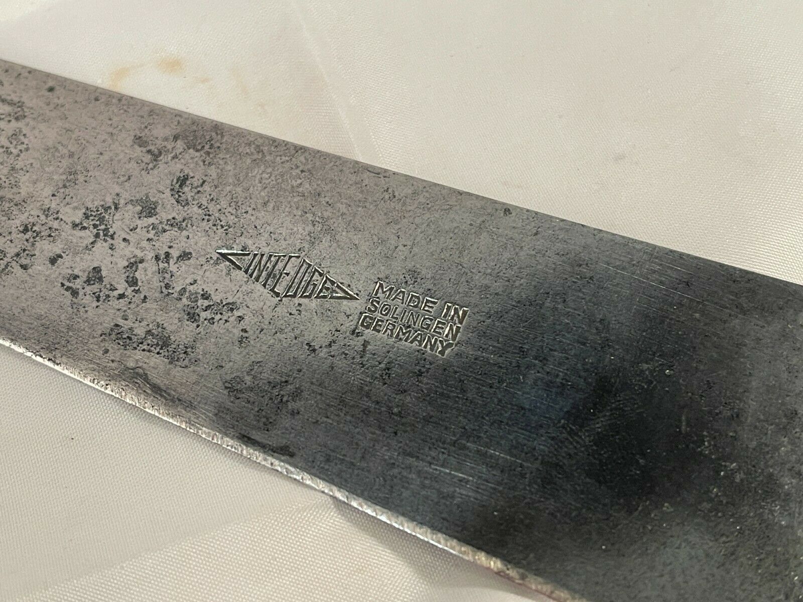 Vtg High Carbon Steel Intedge Chef's Knife, 7 1/2