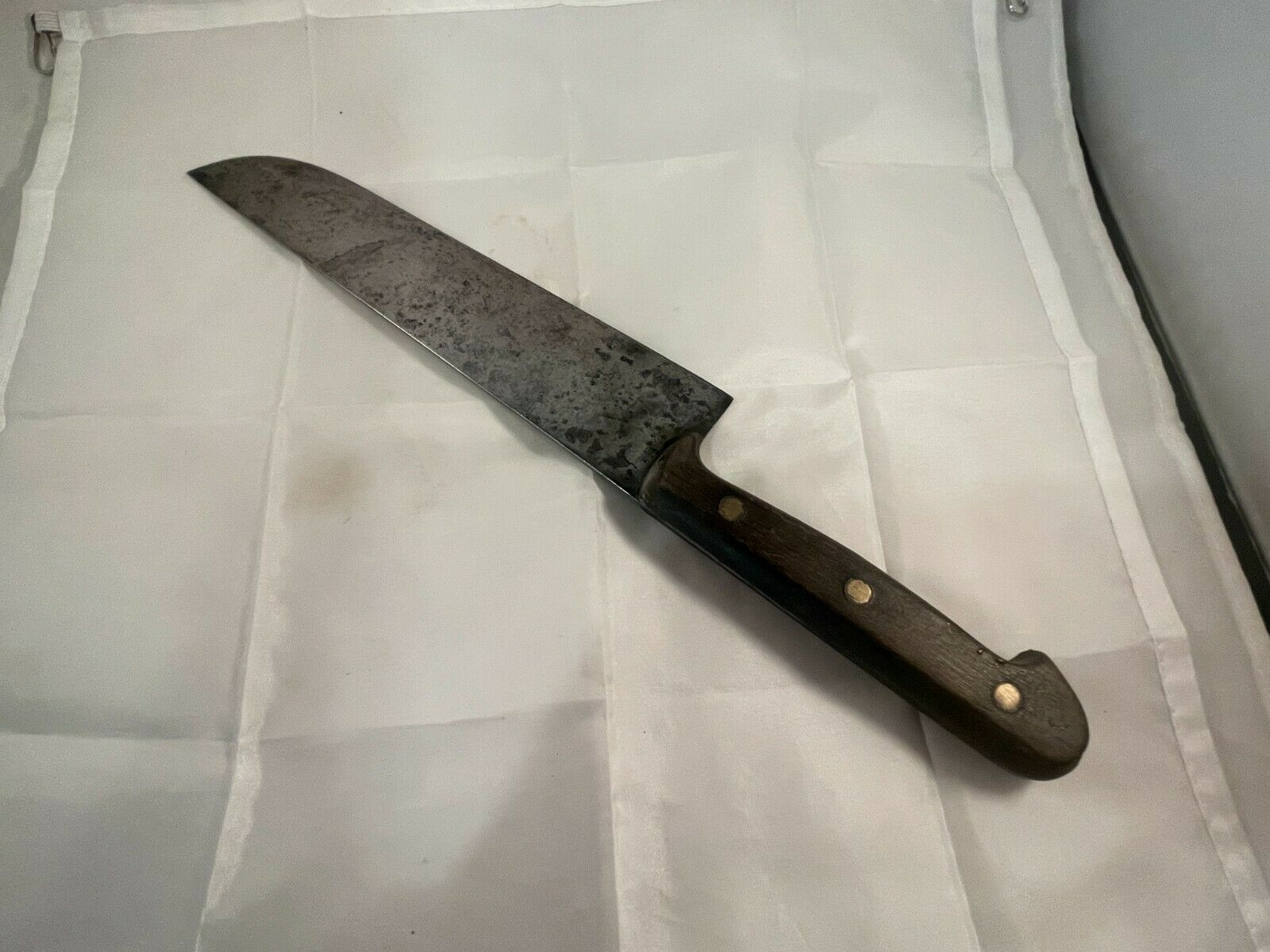 Vtg High Carbon Steel Intedge Chef's Knife, 7 1/2