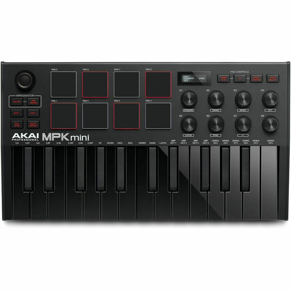 Akai MPK Mini MK3 Keyboard Controller [Black] [New Full Warranty] - Fresh Stock Dated December 2025