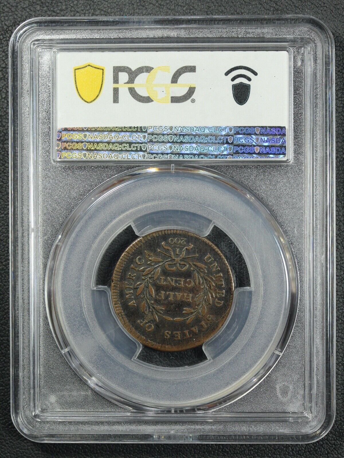 1795 Plain Edge, No Pole Liberty Cap Copper Half Cent PCGS F 15 - Fresh Stock Dated December 2025