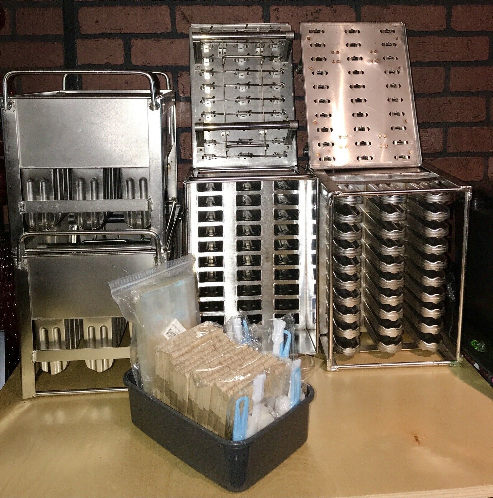 Lot Of 4, 30 pc Commercial Stainless Steel Ice Lolly Popsicle Pop Mold Ice Cream - Fresh Stock Dated February 2026