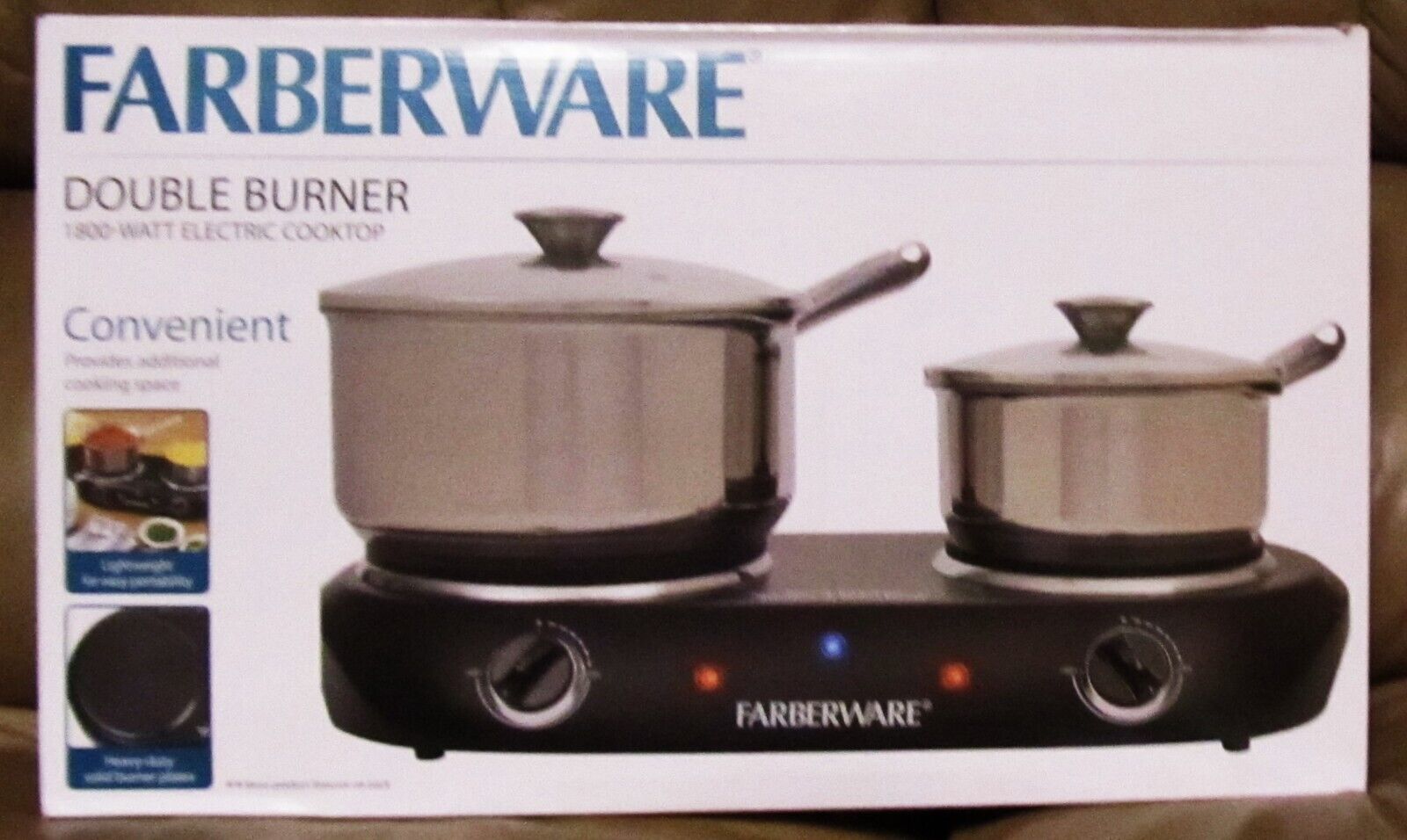 Farberwaree Royalty 1800 W Double Burner Black Electric Cooktop - Fresh Stock Dated February 2026