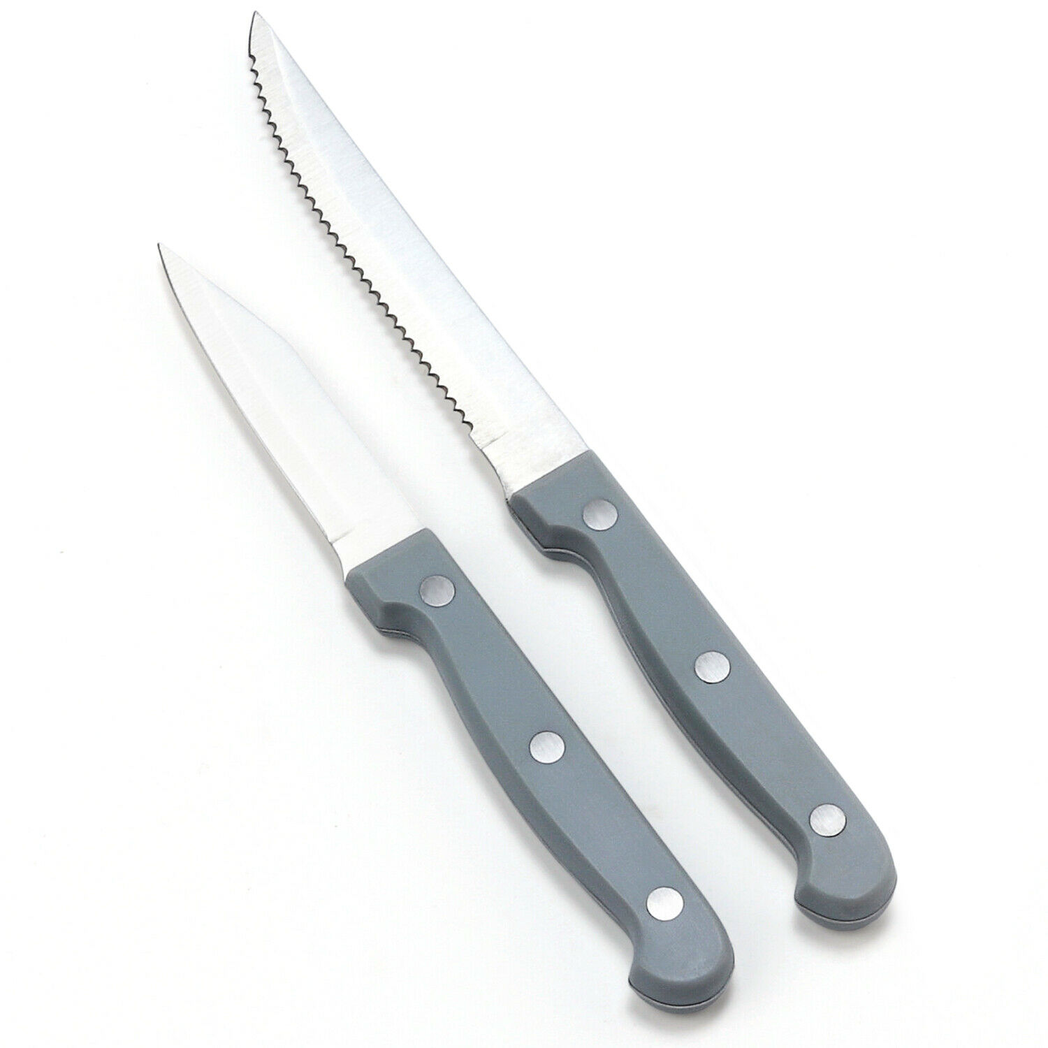 Stainless Steel Serrated Utility Knife and Paring Knife, 2pc set - Fresh Stock Dated February 2026