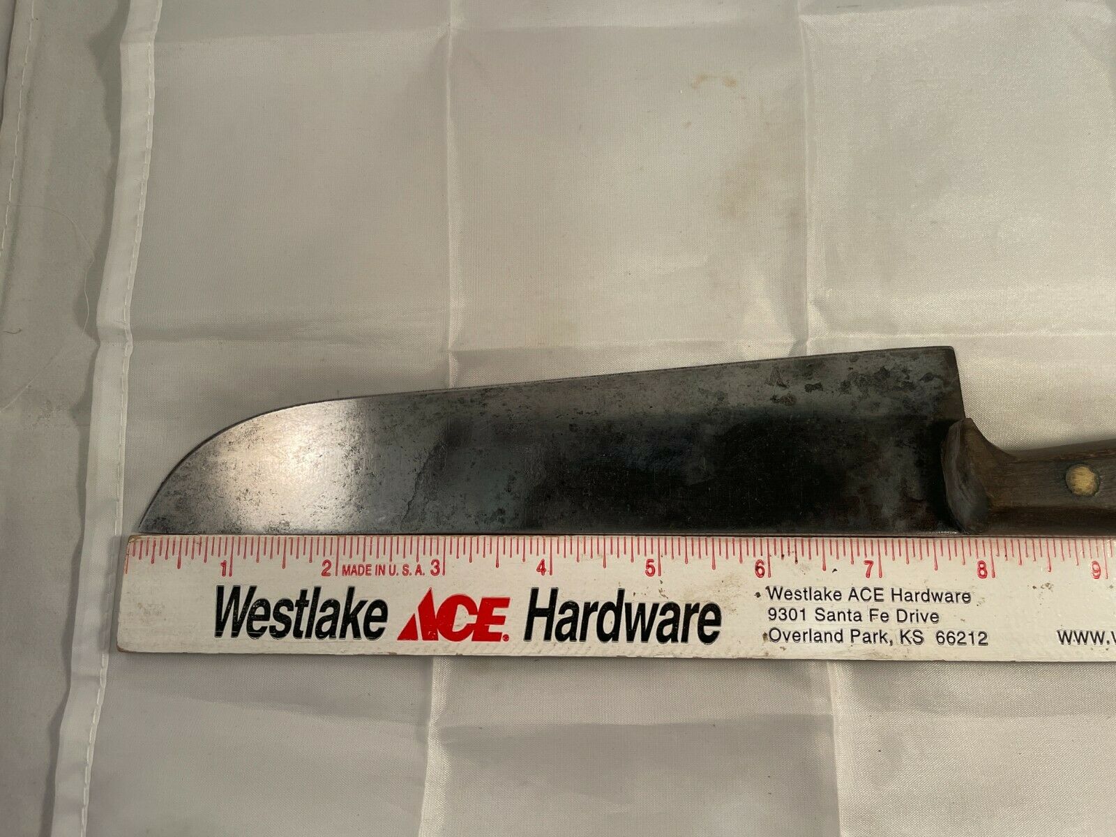 Vtg High Carbon Steel Intedge Chef's Knife, 7 1/2