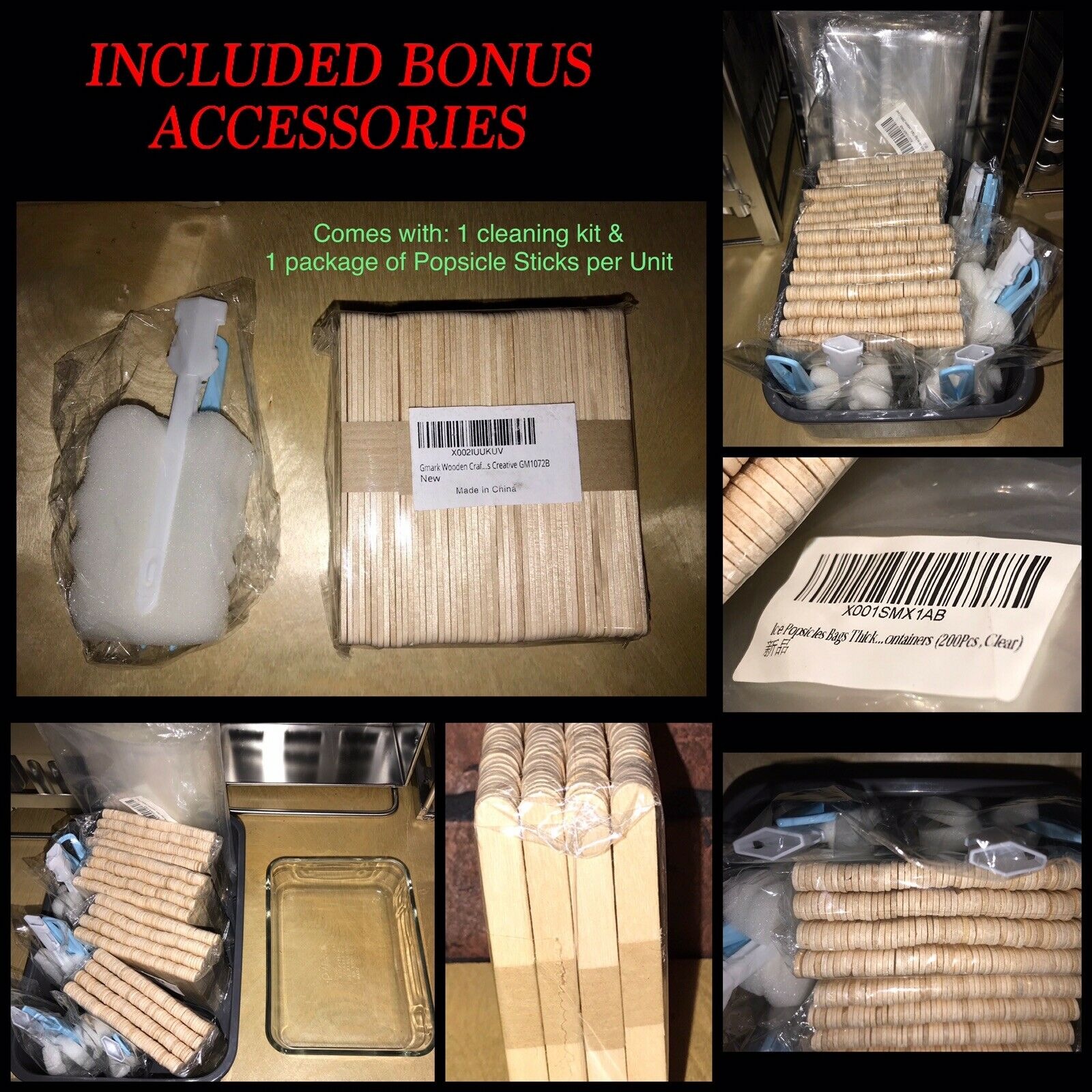 Lot Of 4, 30 pc Commercial Stainless Steel Ice Lolly Popsicle Pop Mold Ice Cream - Fresh Stock Dated February 2026