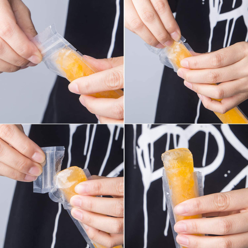 Popsicle Pack Ice Pop Mold Bags Disposable DIY with Silicone Funnel 150 Pieces - Fresh Stock Dated February 2026