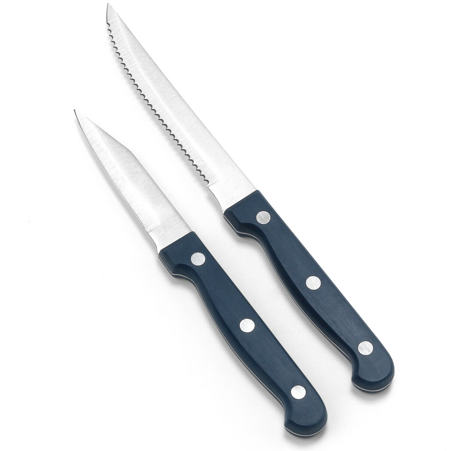Stainless Steel Serrated Utility Knife and Paring Knife, 2pc set - Fresh Stock Dated February 2026